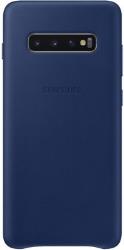 Coque Samsung S10+ Cuir bleu marine