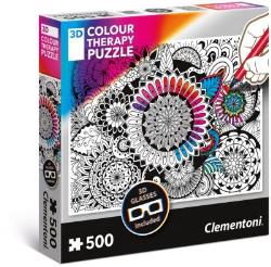 Puzzle Clementoni Flowers - colour therapy 500 pièces