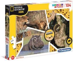 Puzzle Clementoni National Geographic Kids 104 pc sauvage