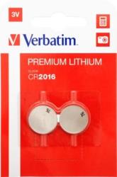 Pile Verbatim pack de 2 piles bouton CR2016 3V