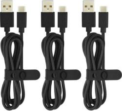 Câble USB C Essentielb PVC USB-C: 3 x 1m noir