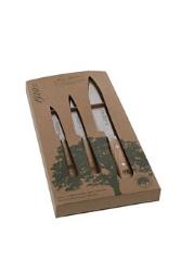Jean Dubost Set de 3 couteaux de cuisine (office, multi-usages et cuisine 15 cm) en acier inoxydable