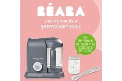 Mixeur cuiseur Beaba Babycook Solo + 1 baby portion + 1 cuill silicone 1er âge