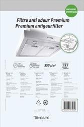Temium Filtre de Hotte Anti Odeur Premium 47x57cm - Découpable & Universel