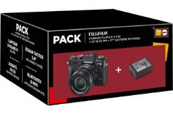 Appareil photo hybride Fuji Pack X-T30 noir + 18-55mm + 2ème batterie