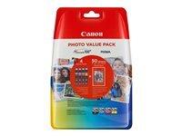 Canon CLI-526 C/M/Y/BK Photo Value Pack - pack de 4 - noir, jaune, cyan, magenta - originale - 50 feuille(s) -