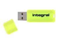 Clé USB Integral Neon jaune - 8 Go