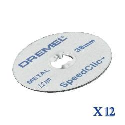 DREMEL 12 Disques EZ SPEEDCLIC 38 mm - 2615S456JD