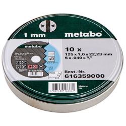 METABO 10 disques à tronçonner SP"" 125mm inox - 616359000