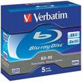 Supports de stockage VERBATIM Pack de 5 BD-RE SL 25GB 2x Jewel Case 