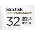 Cartes mémoire Sandisk High Endurance microSDHC UHS-I 32Go + Adapt. SD