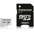 Cartes mémoire TRANSCEND 300S microSDHC UHS-I 16Go + Adaptateur SD