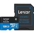 Cartes mémoire LEXAR MicroSDHC 633X 128Go + Adaptateur SD