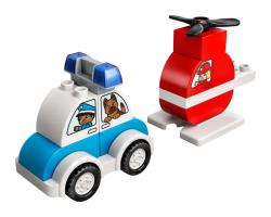 LEGO DUPLO 10957 L'hélicoptère des pompiers et la voiture de police