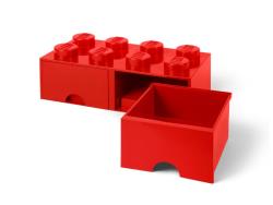 LEGO Divers 5006131 Brique rouge de rangement à tiroir 8 tenons