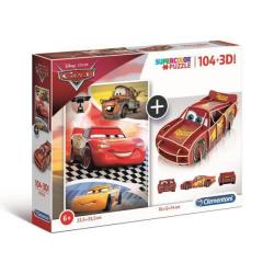 Clementoni - Coffret puzzle 104 pièces Cars + Flash McQueen