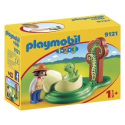 Playmobil 1.2.3 - Exploratrice Et Dinosaure - 9121