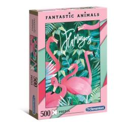 Clementoni - Puzzle 500 pièces - Fantastic Animals - Flam