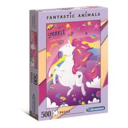 Clementoni - Puzzle 500 pièces -Fantastic Animals - Licorne