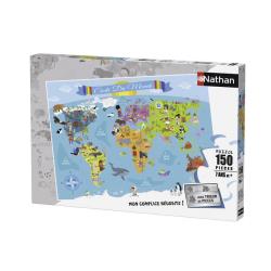 Ravensburger - Puzzle 150 pîèces Carte du monde