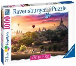 Ravensburger - Puzzle 1000 pieces Montgolfieres en Birmanie - Rav