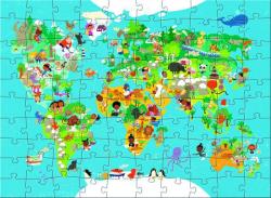 Haba - Puzzle de 100 pièces Carte du Monde