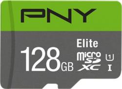 Carte Micro SD PNY microSDXC Elite 128Go + Adaptateur SD