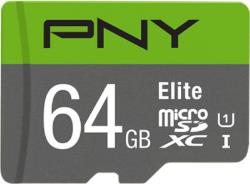 Carte Micro SD PNY microSDXC Elite 64Go + Adaptateur SD