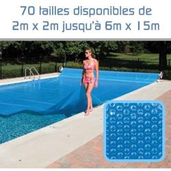 Bâche à bulles 300 microns pour piscine 6m x 06m - LINXOR
