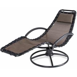 DEUBA Chaise Longue de Relaxation Bascule Acier laqué pivotable 360°