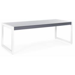 Table en aluminium 210 x 90 cm bacoli 145972 - BELIANI
