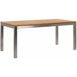 Beliani - Table de jardin plateau en bois teck 180 x 90 cm GROSSETO