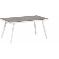 Table de jardin blanche et grise 100 x 50 cm latina 245573 - BELIANI