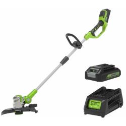Greenworks coupe-bordures électrique g24lt30mk2 - 24 v - 1 batterie + 1 chargeur - vert G24LT30MK2