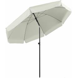 Parasol de Parasol de terrasse Rond 240 cm Protection solaire UV25+ Crème - SEKEY