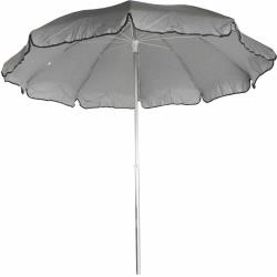 Parasol de jardin chillvert pacific aluminium ø240 cm gris clair KAN235