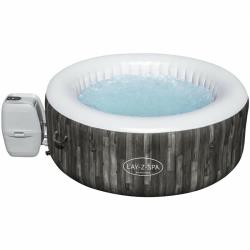 Bestway - Spa gonflable rond lay-z-spa bahamas airjet motif bois 2 a 4 personnes, 180 x 66