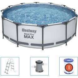 Bestway ensemble de piscine steel pro max 366x100 cm 366 cm