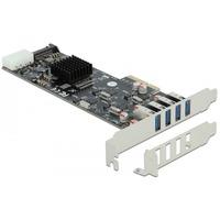 Delock Carte PCI Express x4 vers 4 x externe SuperSpeed USB