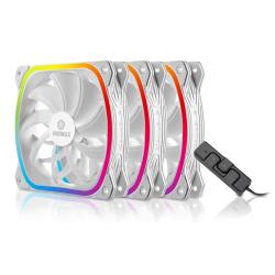 Enermax SquA RGB - Blanc - Kit de 3 ventilateurs ultra-silencieux - 12 cm PWM