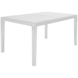 3S. x Home Table De Jardin Rectangle Gruvyer 90x150cm Blanc