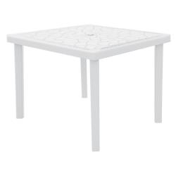 3S. x Home Table De Jardin Carrée Gruvyer 90x90cm Blanc