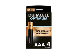 Pack de 4 piles alcalines AAA Duracell Optimum, 1,5 V LR03