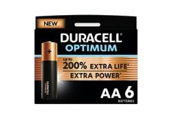Pack de 6 piles AA Duracell Optimum, 1,5 V LR06