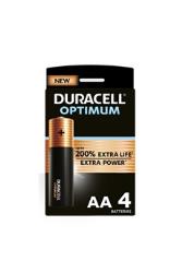 Pack de 4 piles alcalines AA Duracell Optimum, 1,5 V LR06