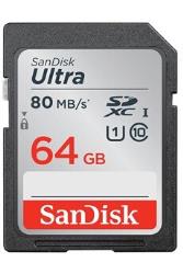 Sandisk SDXC ULTRA 64GO 80Mo/s