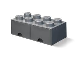 LEGO 5006329 Brique 8 tenons avec tiroirs - gris foncé