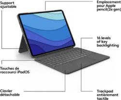 Etui Logitech Combo Touch pour iPad pro 5e génération