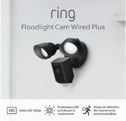 Caméra de sécurité Ring Floodlight Cam Wired PLUS Noir