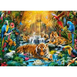Puzzle 1000 pièces : Tigres mystiques